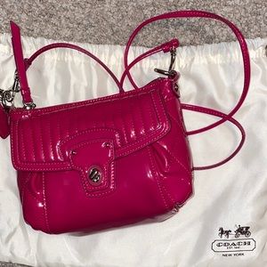 Hot pink Coach crossbody